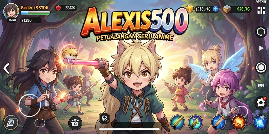 Screenshot menampilkan aksi seru dalam gameplay ALEXIS500.
