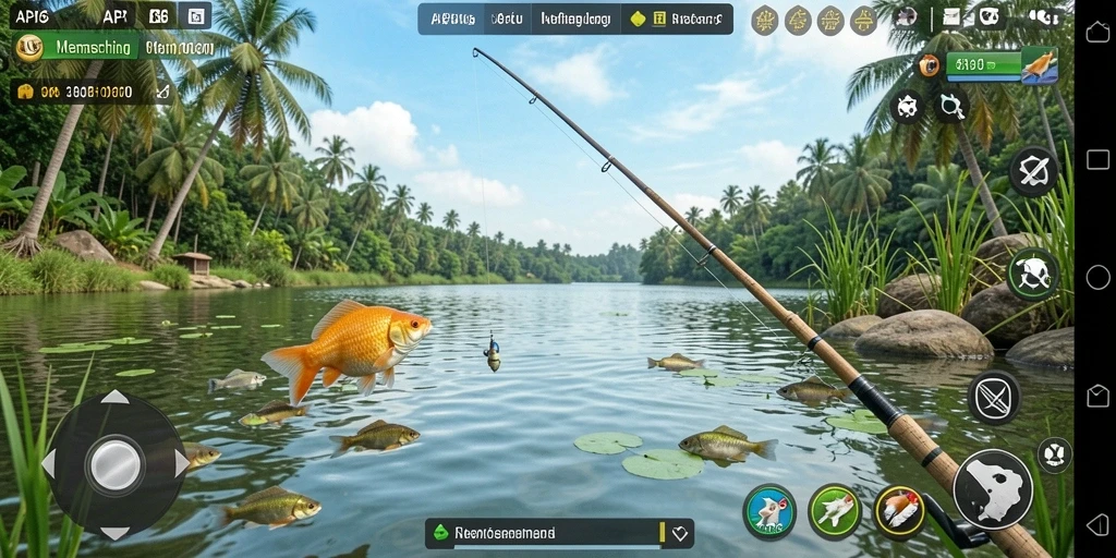 Tangkapan ikan besar dalam permainan API36 yang menegangkan.