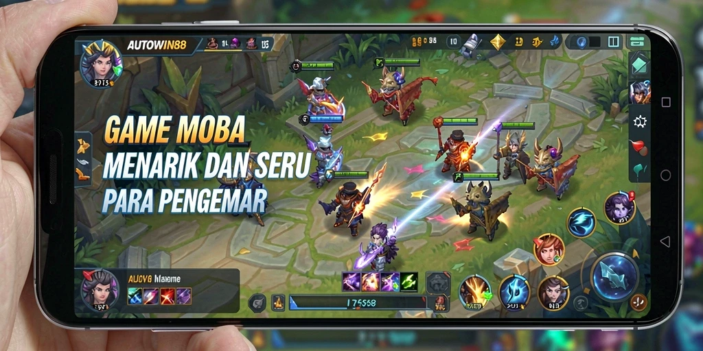 Gameplay seru AUTOWIN88 dengan aksi MOBA yang mendebarkan.