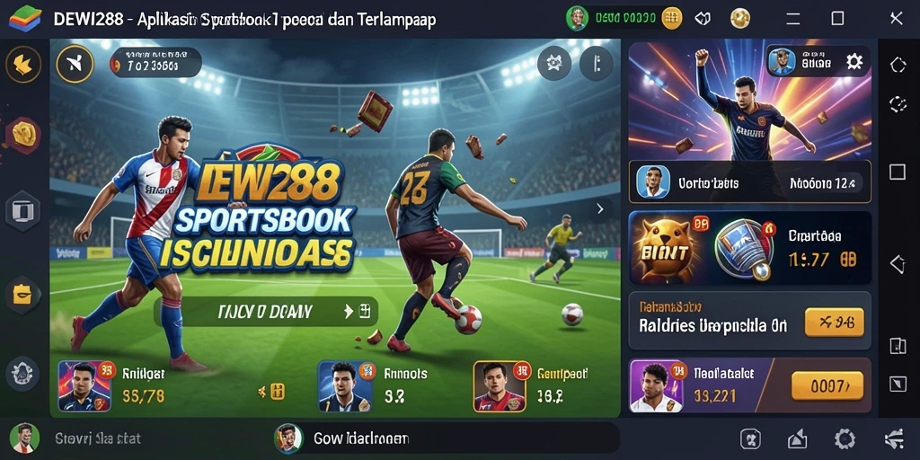 Tampilan gameplay Sportsbook yang menarik dan interaktif dari DEWI288.