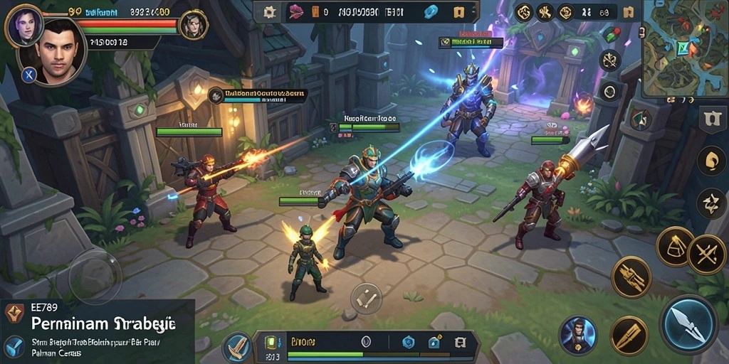 Screenshot ini menunjukkan momen mendebarkan dalam permainan strategi EE789.