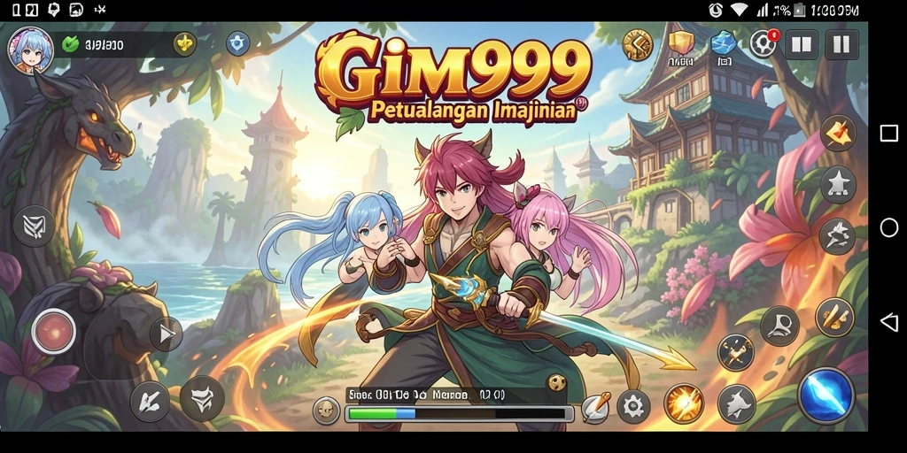 Gameplay GIM999 yang menakjubkan dengan karakter anime yang menarik.