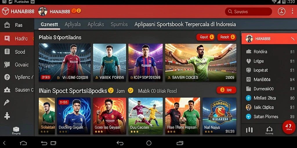 Tampilan gameplay menarik dari aplikasi Sportsbook HANABI88.