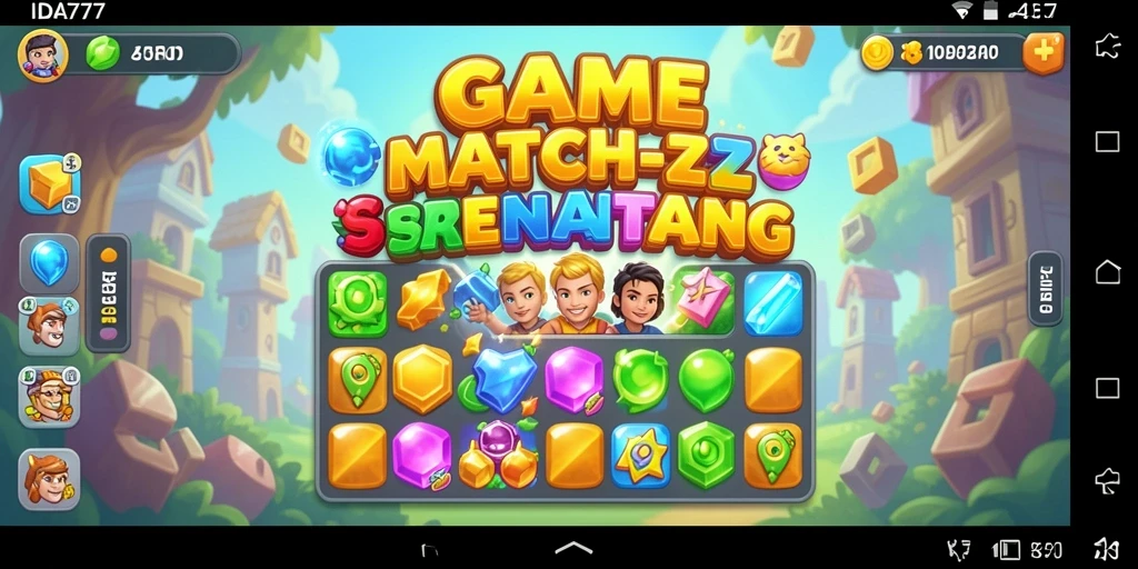Tampilan gameplay seru dalam IDA777 dengan permata berwarna.