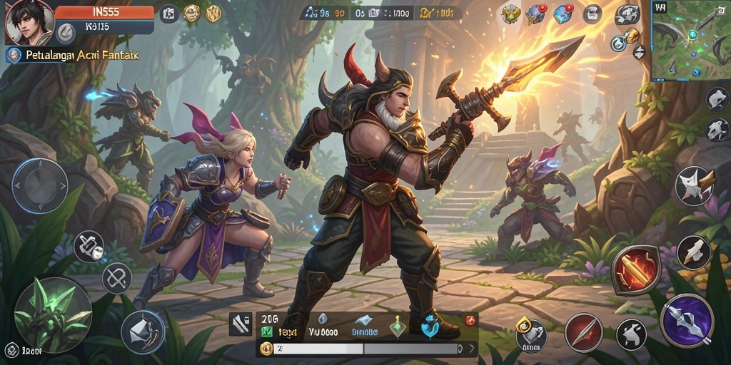 Gameplay INS55 menampilkan pertarungan ARPG yang intens dan mendebarkan.