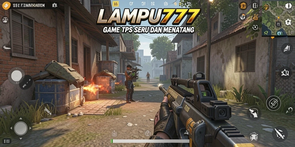 Screenshot utama LAMPU777 menampilkan pertempuran TPS yang epik.