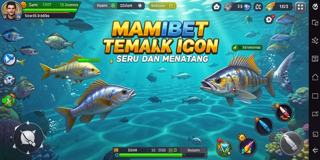 Tampilan gameplay MAMIBET yang seru dan penuh warna saat menembak ikan.