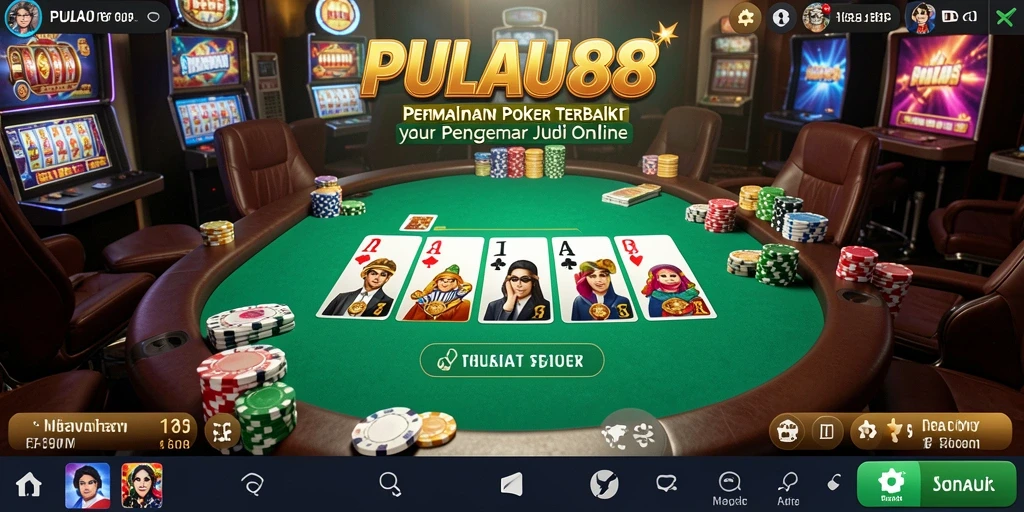Screenshot PULAU88 menampilkan momen seru dalam permainan Poker.