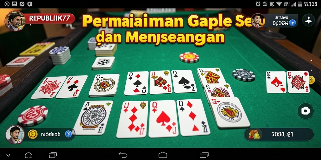 Tampilan gameplay Gaple yang seru dan interaktif.