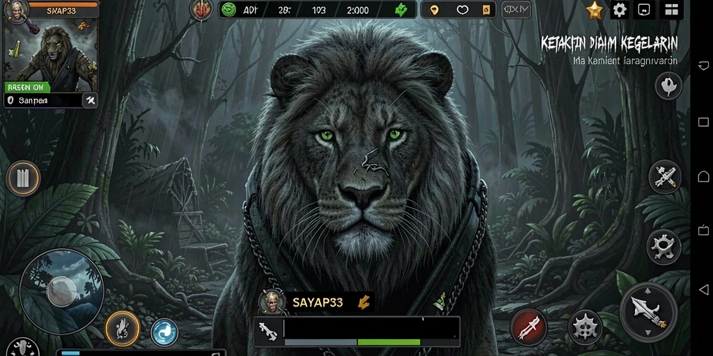 Screenshot gameplay SAYAP33 yang memperlihatkan suasana horor yang mencekam.