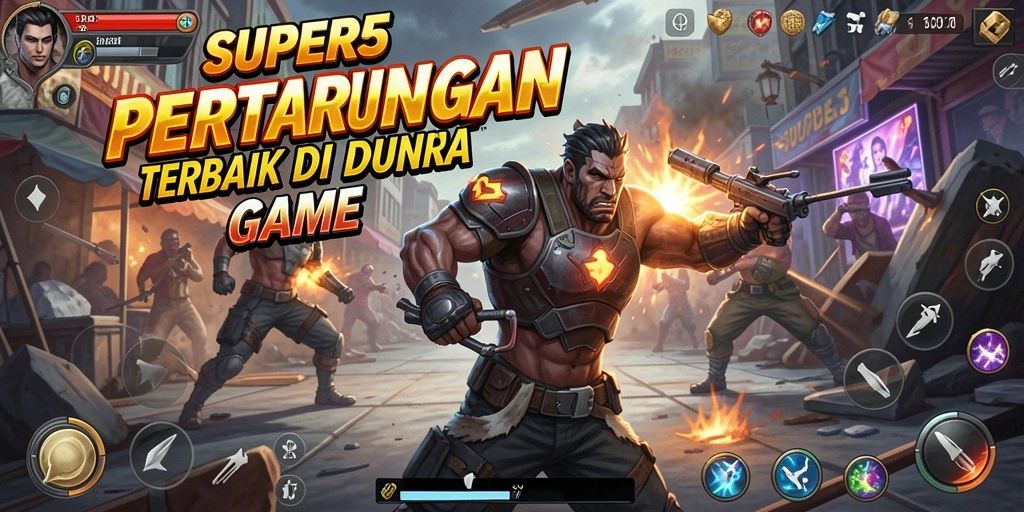 Tampilan menegangkan pertarungan di <strong>SUPER5</strong> dengan karakter yang beraksi maksimal.