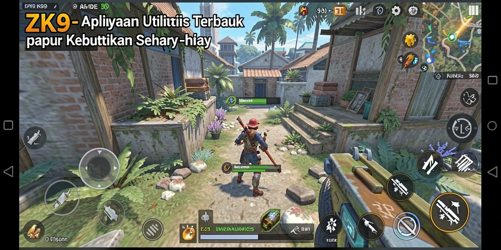 Tampilan utama ZK9 dengan fitur utilitas canggih.
